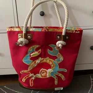 Spartina 449 Red Crab Lake Bag